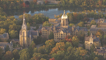 The campus of the University of Notre Dame